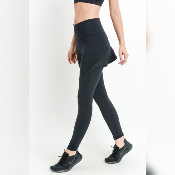 Mono B Pants - Highwaist Hybrid Half-Skirt Swish Leggings YOGA